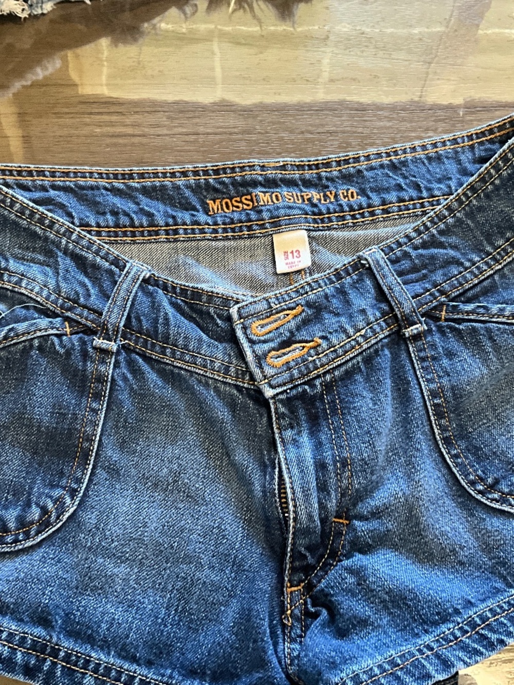 100% Cotton Mossimo Supply Co. Jean Shorts/ size 13- Juniors
